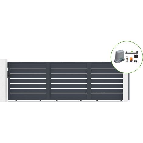 Schiebetor 4,5 m VOGEL H.140 cm Aluminium + TANKER C600 Motorisierung (1/5)