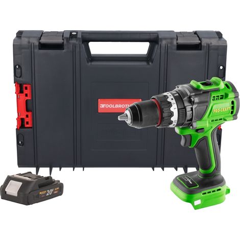 Avvitatore a percussione a batteria Procraft PA18ProBL-BB 20 V 180 Nm Brushless + 1x batteria 2,0 Ah + valigetta RHINO - senza caricabatteria (1/5)