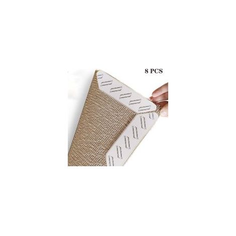 Ruban adhésif pour tapis, lot de 8, double face, lavable et amovible, pour une fixation optimale de votre tapis. Adhésif antidérapant, empêche le tapis de se courber sur les parquets et adhère aux coi (1/5)