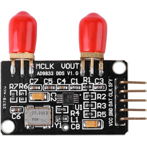 Module générateur de signaux AD9833 DDS, 0 MHz à 12,5 MHz, ondes carrées/triangulaires/sinusoïdales (1/5)