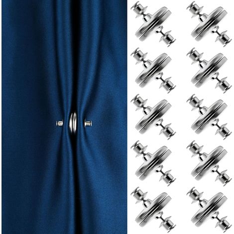 10 Pairs Magnetic Curtain Magnets Metal Curtain Holdbacks Hold Back Curtain Closed for Home Bedroom Office (1/5)