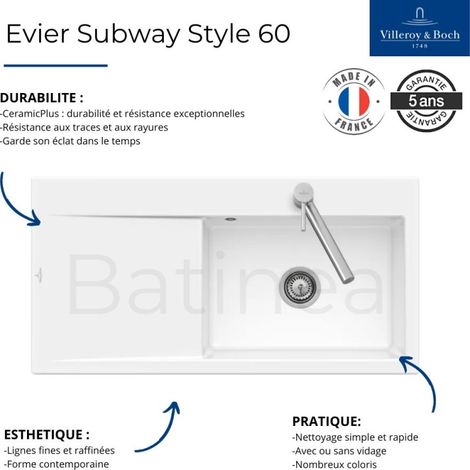 Villeroy & Boch 336101R1 EB-SP Subway Style 60 1000x510mm (1/4)
