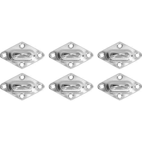 Set mit 6 Edelstahl-Wandhaken mit Diamantösen für Sonnensegel, Bootsdeckzubehör (1/5)