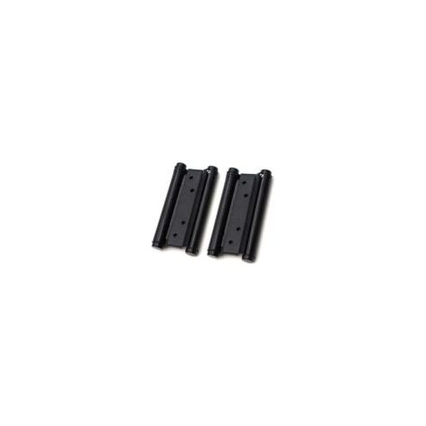 1 Paar Doppeltürbänder aus Edelstahl, schwarz, 76 mm - Crezuo (1/4)