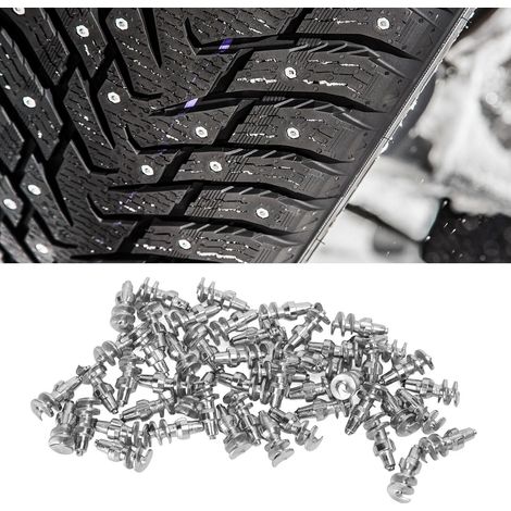 Cinquante crampons antidérapants universels pour pneus de voitures, camions, chariots élévateurs, véhicules tout-terrain, etc. (50 pièces par paquet) (JX170) (1/5)