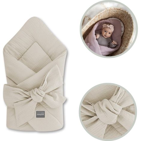 Lange en mousseline beige