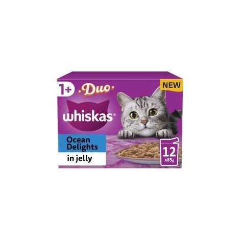 Whiskas 1+ Duo Ocean Delights Adult Wet Cat Food Pouches in - 85g - 811966