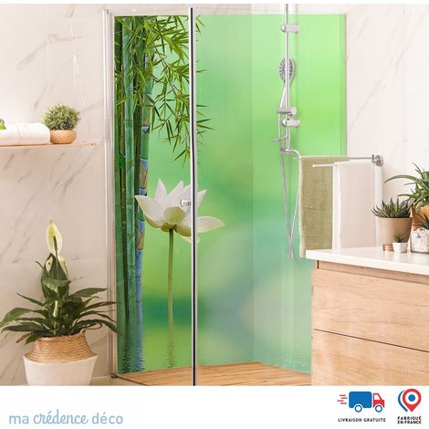 Panneau de douche : Lotus et bambou 3 - Alu composite - 120 - 245 (1/4)
