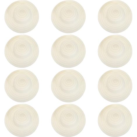 Pack of 12 Straw Hats Adults Wide Brim Natural Beige Color Sun Hats for Gardening Fancy Party and Activities DIY UV Protection (1/5)