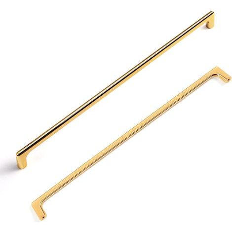 6 Poignée de meuble, Entraxe 224mm, Laiton, Pour cuisine et porte (1/5)