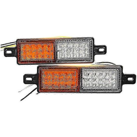 piezas de 12 V 30 LED Luz para barra protectora delantera de coche/camión Luz para parachoques delantero Luz de señalización de estacionamiento delantera Signa-Yvan( )