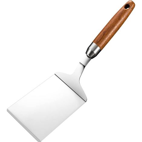 Spatule professionnelle en acier inoxydable pour barbecue et crêpes outil pour grillades et plaques chauffantes accessoire (1/5)