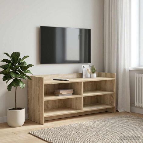 vidaXL Meuble TV 100 x 33 x 47 cm Chêne Sonoma Bois d'ingénierie (1/5)