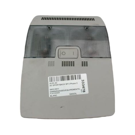[PRODUIT D'OCCASION] Plafonnier AUDI A3 Sportback II Phase 2 (8p) 2008-2012 ♻️ Ref Oe. 8p0947135d9nq - Garantie à vie (1/3)