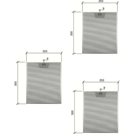 FRANKE 1960373 ARISTON 059594 FILTRO CAPPA ALLUMINIO 253X300mm 39610300 F204 3PZ