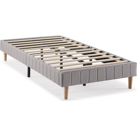 Base imbottita Eris 90x190 cm Grigio chiaro