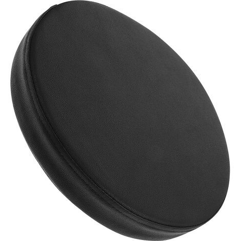 Coussin Doux et Confortable en Cuir Noir de Siège Rond et Écume Support pour Chaise Intérieure Classique, pour Bureau ou Maison (1/5)