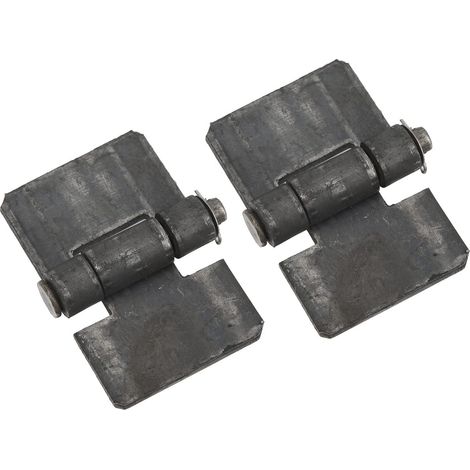 Charnière de Porte Bout à Bout en Acier, 2 Pièces, 106X75X5mm, Roulement de Porte soudé sur les Charnières Bout à Bout de Remplacement pour Remorque, Accessoires pour remorques (1/5)