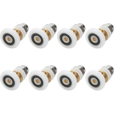 Roulettes Douche 27mm, Roulette Porte Coulissante Douche Roulement pour Porte de Douche 8 Pièces,OUYLAF (1/5)