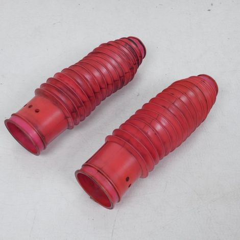 [PRODUIT D'OCCASION] Paire de soufflet de fourche rouge origine pour moto Yamaha 125 (1/3)