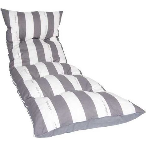 Jardin-Prive Flocons Sonnenliege-Kissen Grau 188x56 cm (1/2)