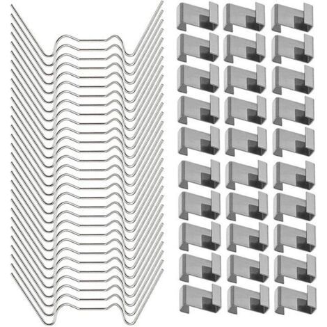 Lot de 150 Clips de Vitrage de Serre, avec 75 Clips de Fil W pour Vitrage en Serre et 75 Clips de Chevauchement en Z pour Vitrage de Serre pour Fixation de Serre (1/5)