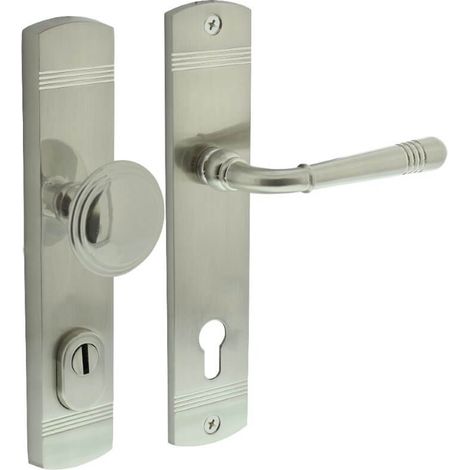 Ferrures de porte d’entrée Helena PC 92mm nickel mat - 0019.377849