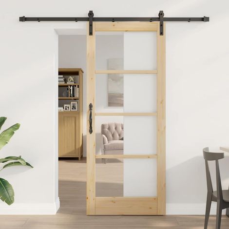 Puerta Interior ORKDAL Natural 83 x 202 cm vidaXL