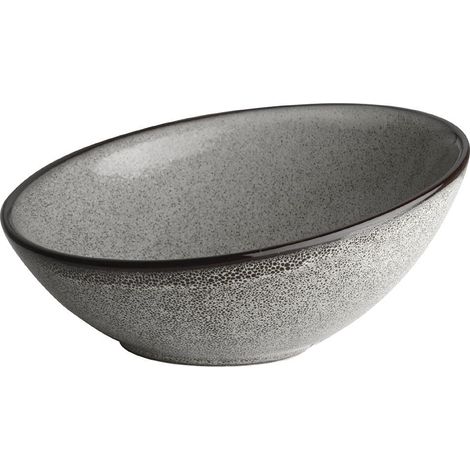 Bol saladier incliné Mineral, 175 mm / 7 pouces (lot de 6), gris, porcelaine vitrifiée, DF177 (1/5)