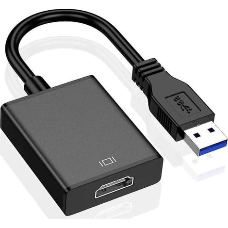 Adaptateur USB vers HDMI 3.0/2.0 1080p, câble convertisseur vidéo pour ordinateur portable/PC (1/5)