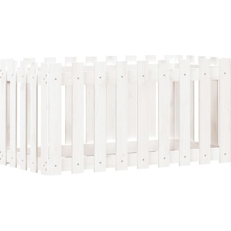 Maison Exclusive - Hochbeet Lattenzaun-Design Weiß 100x50x50 cm M