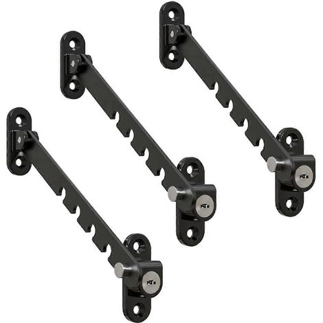 Fensterstopper mit Kindersicherung, schwarz
