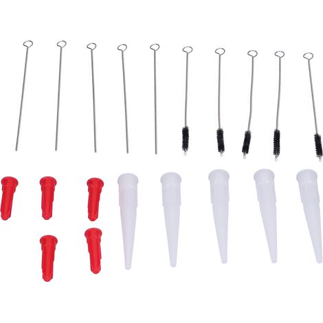 Nettoyeur de fissures avec buse de calfeutrage, brosse rouge, outil d'injection pour joints et crevasses (1/5)