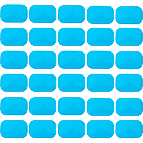 Electrode Gel Pads - 30 Pieces - Compatible With EMS Abdominal Trainers Waist Trimmers Muscle Stimulators - For Abdomen Thigh Arm Leg Waist - 30 pcs (1/5)