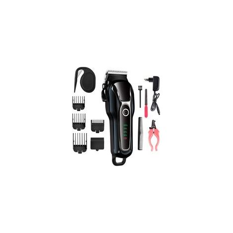 Tondeuse chien professionnelle sans fil, écran LCD, faible bruit, couleur aléatoire – (1/5)
