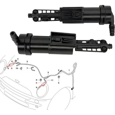 Passend für Mini R50 R53 Scheinwerferwaschpistole 61677147046 61677147047 (1/5)