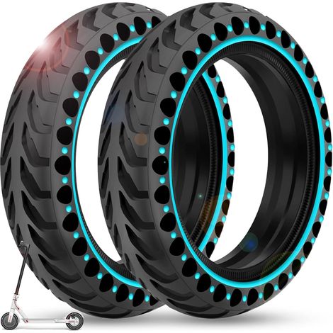 2PCS 8,5 Pouces Pneu Plein pour Trotinette Electrique, 8 1/2 x 2 Roue, 50/75-6.1 Pneus pour Xiaomi M365 / M365 Pro / 1S / Pro 2/3 / 3 Lite/Essential et Roues de Scooter de 8.5 Pouces (1/5)
