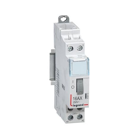 Télérupteur CX³ standard avec bornes à vis 2P 16A 250V contact 2F - tension commande 230V - 1 module - 412412 - LEGRAND