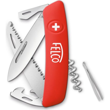 FELCO Couteau suisse n° 505 (Couteau pliant / outil de poche avec 10 fonctions, lame en acier inoxydable, poignée résistante) FELCO 505 (1/2)