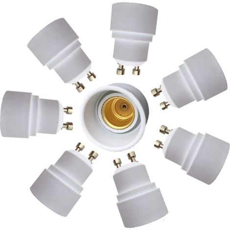 8 PCS GU10 vers E14 Adaptateur de Douille , Ampoule LED Base Douille GU10 à E14 Lamp Holder Converter (1/4)