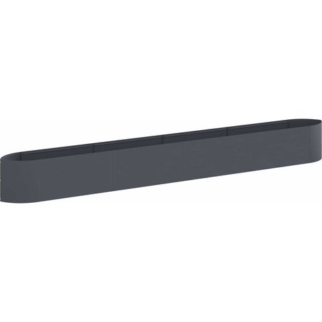 Raised Garden Bed Anthracite 380 x 40x 40 cm Steel vidaXL