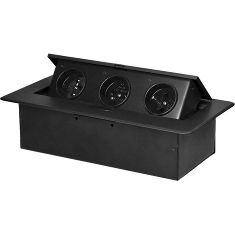 Orno 5908254841071 Einbausteckdose Schwarz 3 Steckdosen