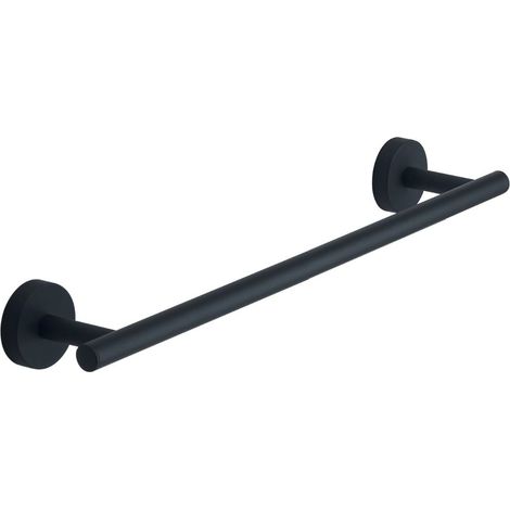 Toallero De Pared De Acero Inoxidable Negro Mate De 35 Cm Violetta