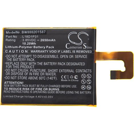 vhbw Akku kompatibel mit Lenovo TB-7104F, TAB E7 Tablet Pad (2650 mAh, 3,85 V, Li-Polymer) (1/3)