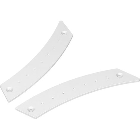 Poignée de porte intérieure aluminium 2 pièces, kit de remplacement pour poignée de portière auto, accessoire voiture argenté. (1/5)