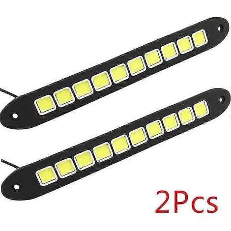 Feux de jour à LED COB flexibles pour voiture, 10 LED, universels, étanches, antibrouillards, phares auxiliaires flexibles 12 V (1/5)