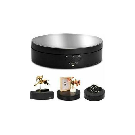 Plateau tournant électrique, plateau tournant à 360°, plateau tournant électrique pour gâteaux, plateforme rotative automatique pour la prise de photos, de vidéos et la présentation de produits Zhuoxu
