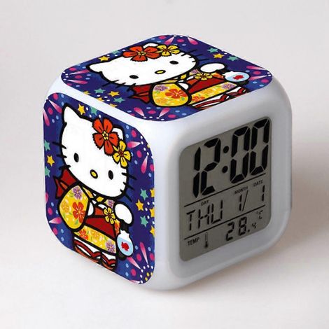 Réveil LED pour enfants avec lumière de réveil à couleurs changeantes, thermomètre et fonction veilleuse  un cadeau idéal pour les garçons et les filles. (1/5)