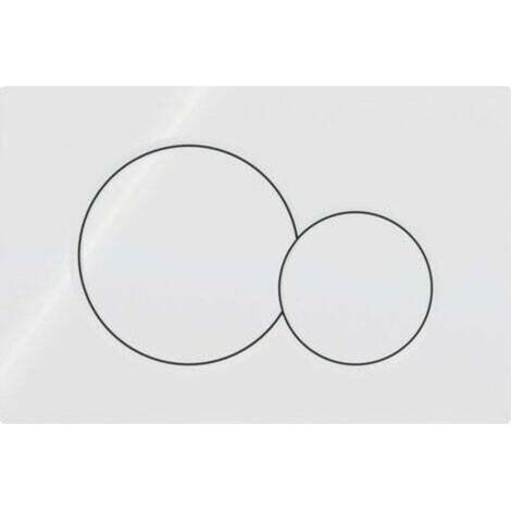 Plaque de commande WC Geberit Sigma 01 – Finition blanche – Compatible réservoir UP320/UP720 – Dimensions 247x165mm