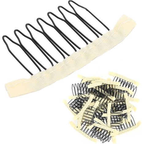 7-zackige Haarnadeln aus Edelstahl für Perücken, 30 Stück, beige Haaraccessoires (1/5)